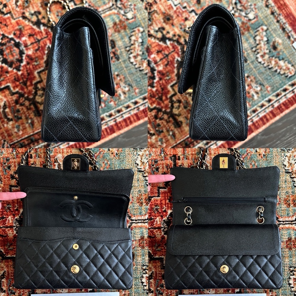 ❌SOLD❌Chanel Classic Vintage Medium Caviar Double Flap Bag - Picture 6 of 11